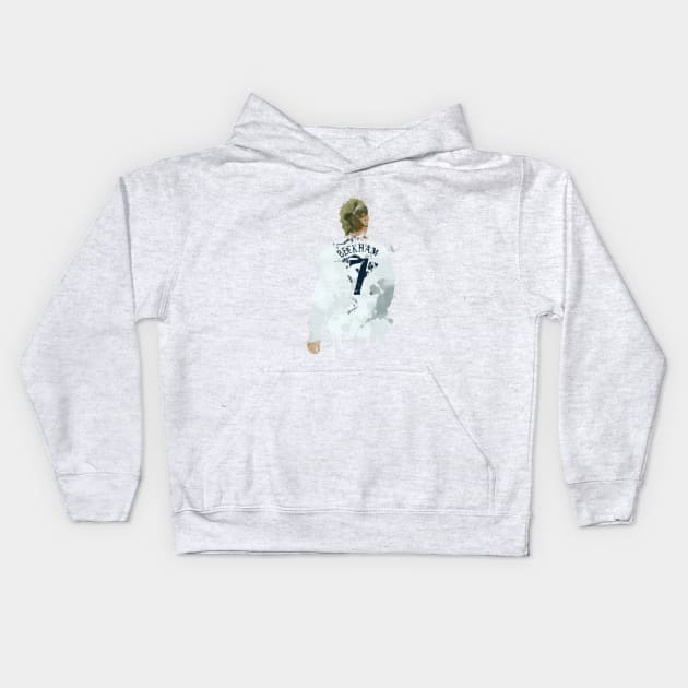 David Beckham - England Legend Kids Hoodie by FootballArcade